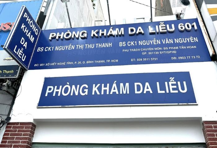 Ph&ograve;ng kh&aacute;m da liễu quận B&igrave;nh Thạnh - Ph&ograve;ng kh&aacute;m da liễu 601